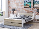 Postel 160x200 DMD14 Bílá + dub sonoma