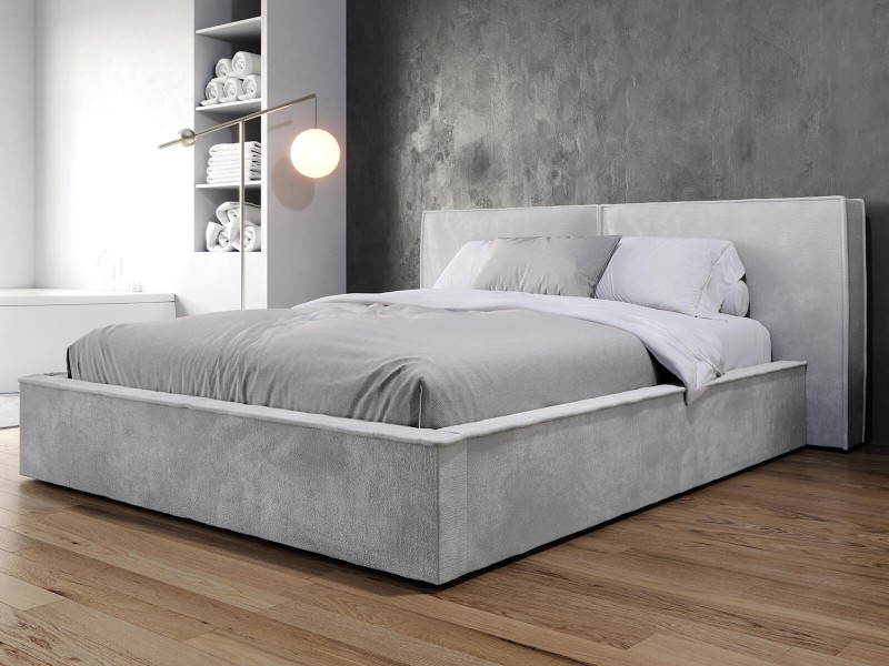 Čalouněná postel s úložným prostorem 140x200 PRO line 20 Harmony 80 šedá