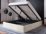 Čalouněná postel s úložným prostorem 180x200 bez čela BOX line Béžový Velvet