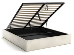 Čalouněná postel s úložným prostorem 180x200 bez čela BOX line Béžový Velvet