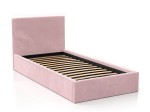 Čalouněná dětská postel 90x200 s roštem, růžový Velvet Kids Line 4