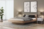 Levitační postel 180x200 z nábytkové desky, dub craft DM2