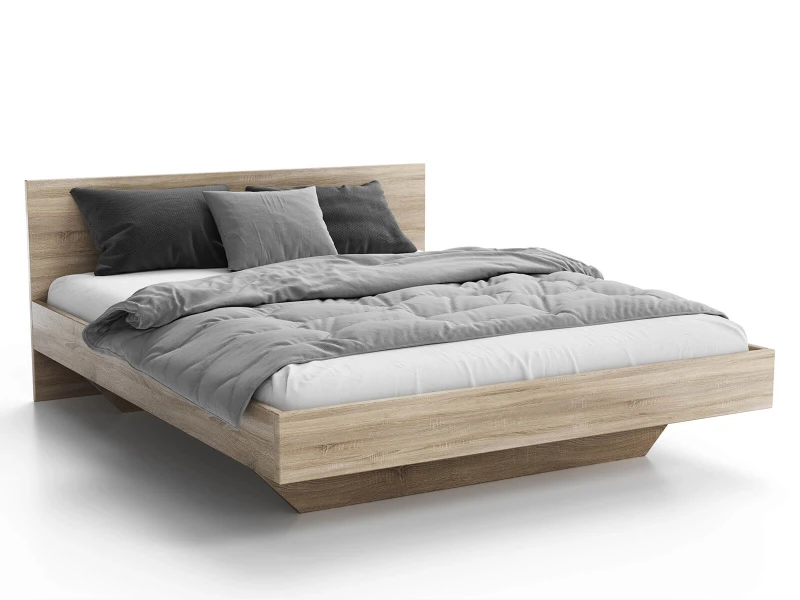 Levitační postel 180x200 z nábytkové desky, dub sonoma DM2