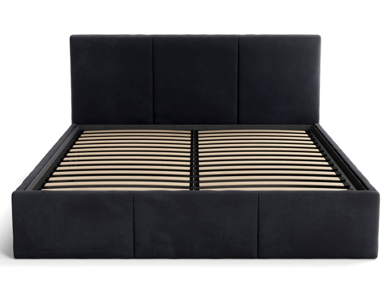 Čalouněná postel s úložným prostorem 140x200 TOP line 7 Černý Velvet