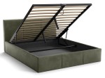 Čalouněná postel s úložným prostorem 140x200 TOP line 7 Olivový Velvet
