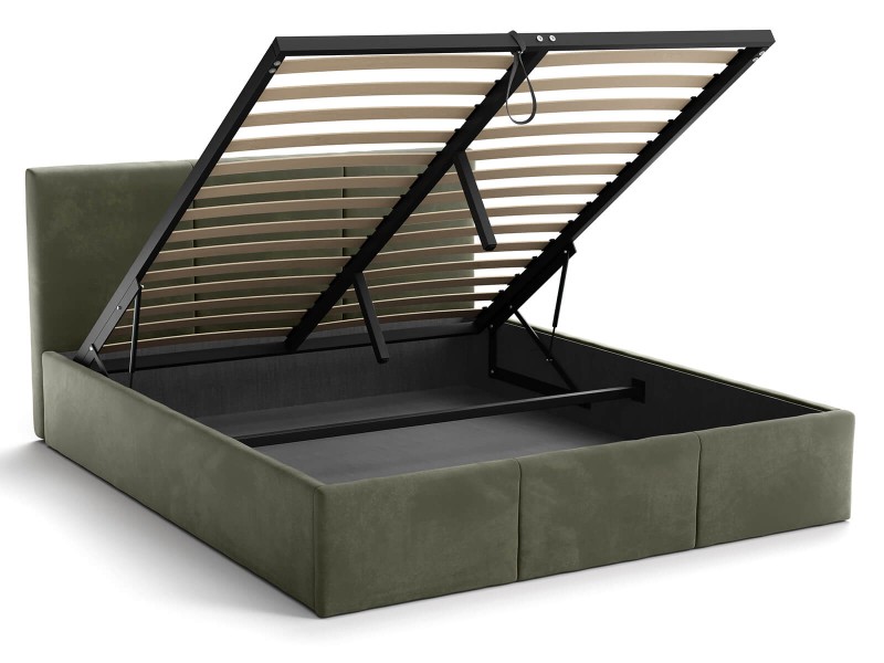 Čalouněná postel s úložným prostorem 180x200 TOP line 7 Olivový Velvet