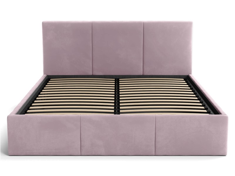 Čalouněná postel s úložným prostorem 160x200 TOP line 7 Růžový Velvet