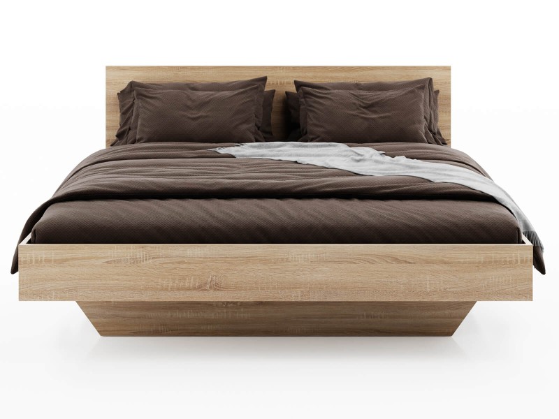 Levitační postel 120x200 z nábytkové desky, dub sonoma DM2