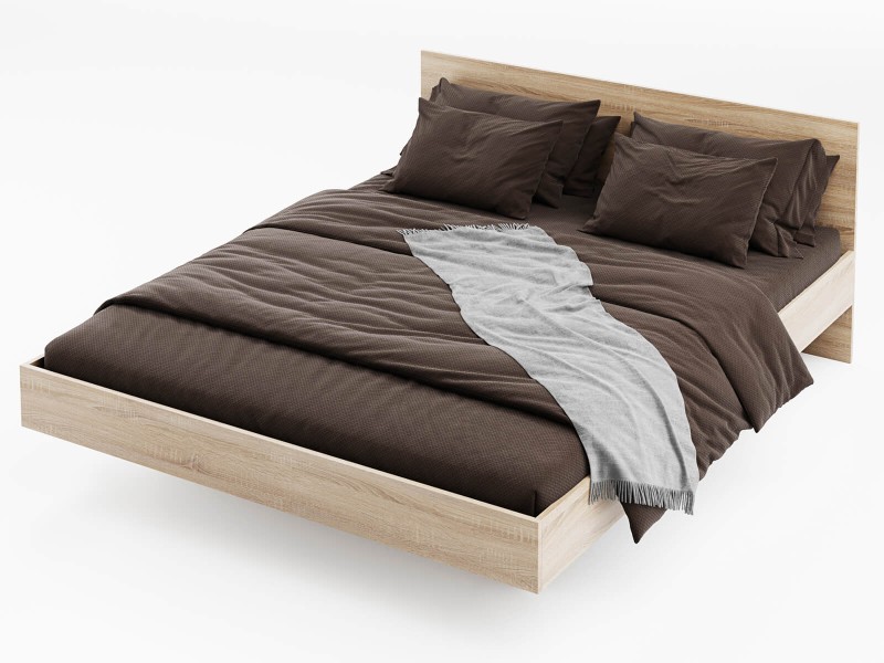 Levitační postel 120x200 z nábytkové desky, dub sonoma DM2