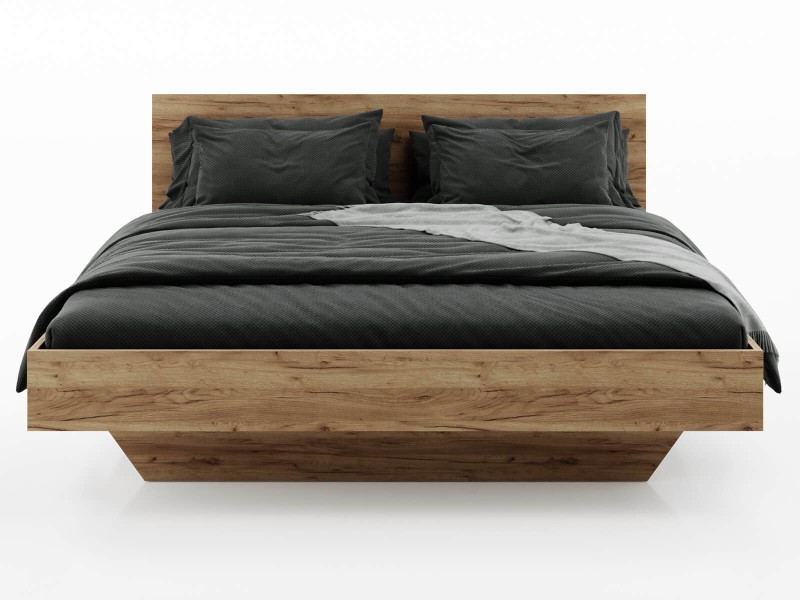 Levitační postel 120x200 z nábytkové desky, dub craft DM2