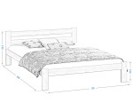 Postel z masivu VitBed 120x200cm Akio dub s roštem + Matrace Heka 120x200