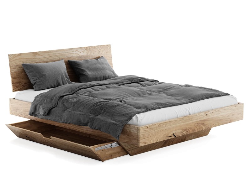Levitující šuplík do postele, dub, 160x200