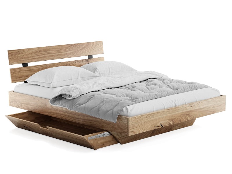 Levitující šuplík do postele, dub, 160x200