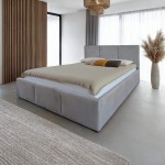 Čalouněná postel s úložným prostorem 120x200 TOP line 7 Šedý Velvet