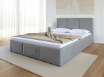 Čalouněná postel s úložným prostorem 140x200 TOP line 7 Šedý Velvet