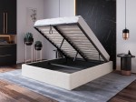 Čalouněná postel s úložným prostorem 160x200 bez čela BOX line Krémová Boucle