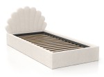 Čalouněná dětská postel 90x200 s roštem,  Krémová Boucle Kids Line 3 Mušle