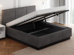 Čalouněná levitační postel s úložným prostorem 180x200 TOP line 8 Grafitový Velvet