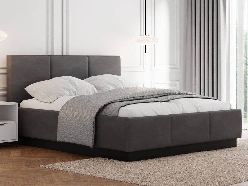 Čalouněná levitační postel s úložným prostorem 180x200 TOP line 8 Grafitový Velvet