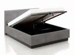 Čalouněná levitační postel s úložným prostorem 180x200 TOP line 8 Grafitový Velvet