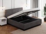 Čalouněná levitační postel s úložným prostorem 180x200 TOP line 8 Grafitový Velvet