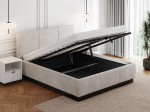 Čalouněná levitační postel s úložným prostorem 160x200 TOP line 8 Šedý  Velvet