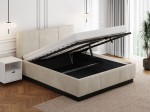 Čalouněná levitační postel s úložným prostorem 160x200 TOP line 8 Béžový  Velvet
