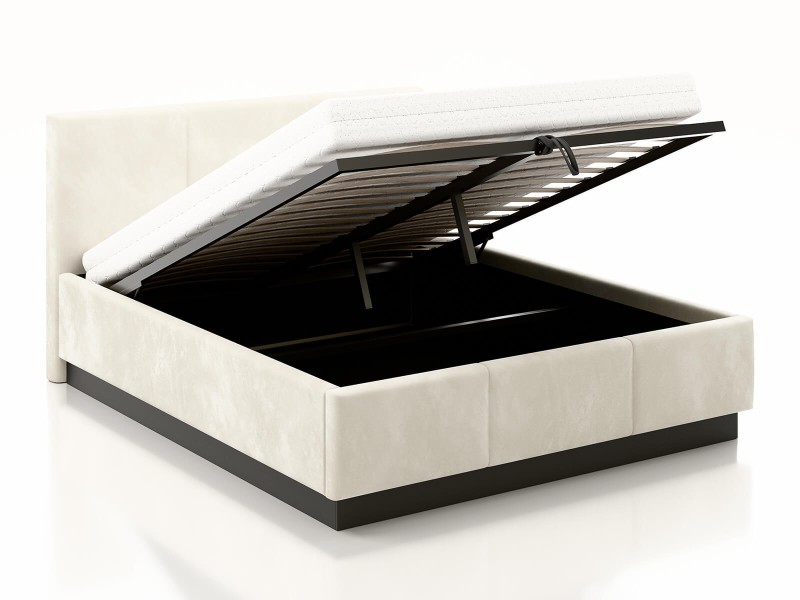 Čalouněná levitační postel s úložným prostorem 180x200 TOP line 8 Béžový  Velvet