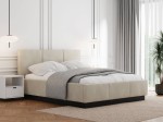 Čalouněná levitační postel s úložným prostorem 180x200 TOP line 8 Béžový  Velvet