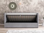 Čalouněná jednolůžková pohovka s roštem a úložným prostorem 90x200, Urus Soro 90