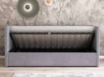 Čalouněná jednolůžková pohovka s roštem a úložným prostorem 90x200, Urus Soro 90