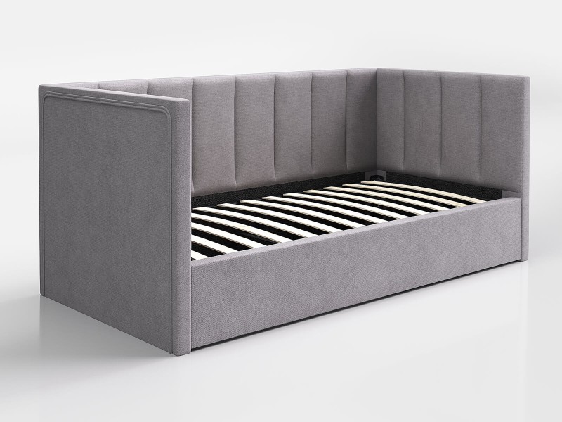 Čalouněná jednolůžková pohovka s roštem a úložným prostorem 90x200, Urus Soro 90