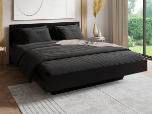 Levitační postel 160x200 z nábytkové desky, Černý DM2