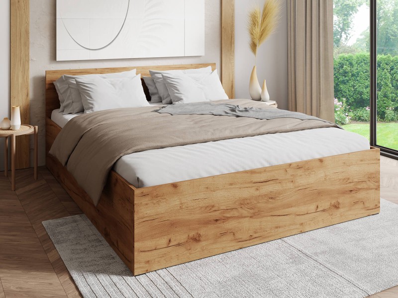 Postel 140x200 DM1 dub craft s roštem