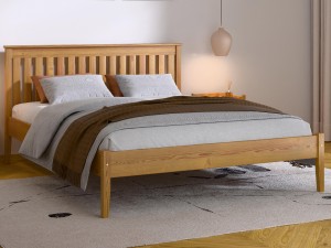 Dřevěná postel z borovice 160x200, Bilbao dub