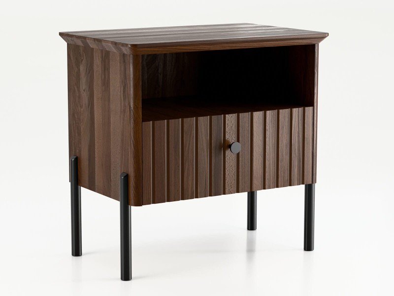 Dřevěný noční stolek z buku Lamelo Vlašský Ořech