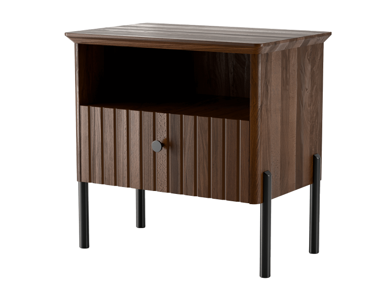 Dřevěný noční stolek z buku Lamelo Vlašský Ořech