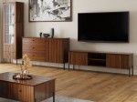 TV skříňka z bukového dřeva Lamelo, šířka 158 cm, Vlašský Ořech