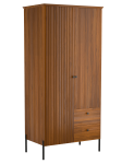 Dřevěná buková šatní skříň Lamelo 2D, Rustikální Dub