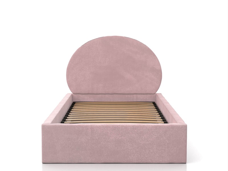 Čalouněná dětská postel 90x200 s roštem, růžový Velvet Kids Line 2 Rabbit