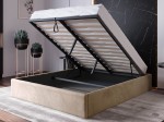 Čalouněná postel s úložným prostorem 180x200 bez čela BOX line Hnědá  Velvet