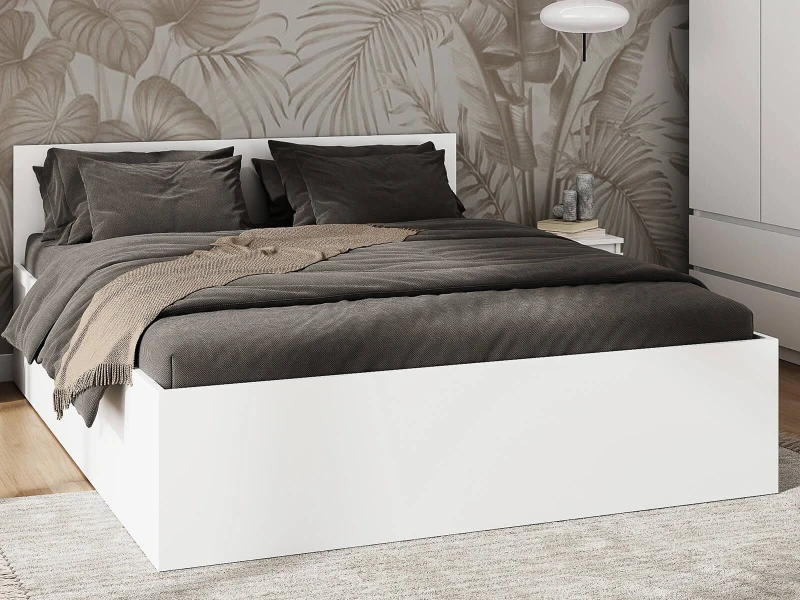 Postel DM1 180x200 s roštem a úložným prostorem, bílá