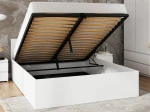 Postel DM1 140x200 s roštem a úložným prostorem, bílá