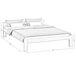 Postel z masivu VitBed 120x200 Isao ořech s roštem + Matrace Heka 120x200