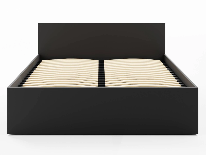 Postel DM1 140x200 s roštem a úložným prostorem, černá