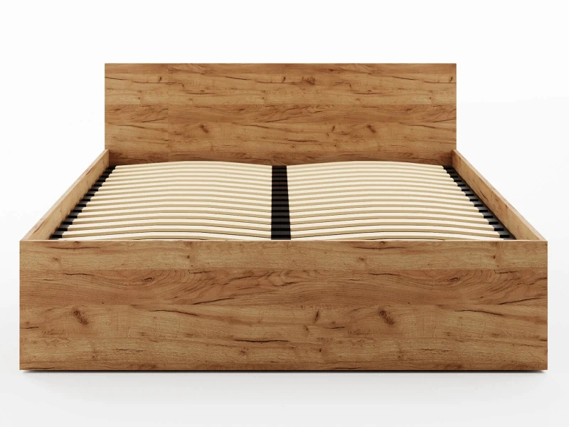 Postel DM1 180x200 s roštem a úložným prostorem, dub craft