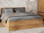 Postel DM1 120x200 s roštem a úložným prostorem, dub craft