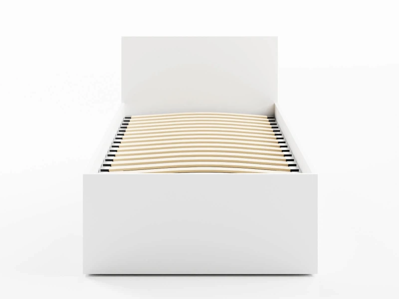 Postel DM1 90x200 s roštem a úložným prostorem, bílá