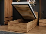 Postel DM1 90x200 s roštem a úložným prostorem, dub craft