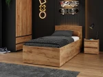 Postel DM1 90x200 s roštem a úložným prostorem, dub craft
